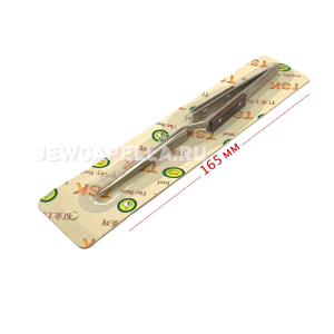 Пинцет с накладками обратный прямой, L-165 мм, 2191