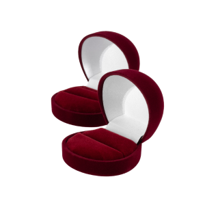 Футляр флок, ПОЛУКРУГЛЫЙ, серия "Классика", 57х53х39 мм