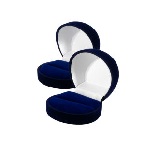 Футляр флок, ПОЛУКРУГЛЫЙ, серия "Классика", 57х53х39 мм