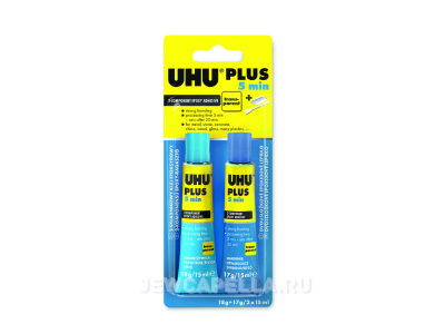 Клей универсальный эпоксидный UHU PLUS ENDFEST 5 минут 2*15 мл блистер